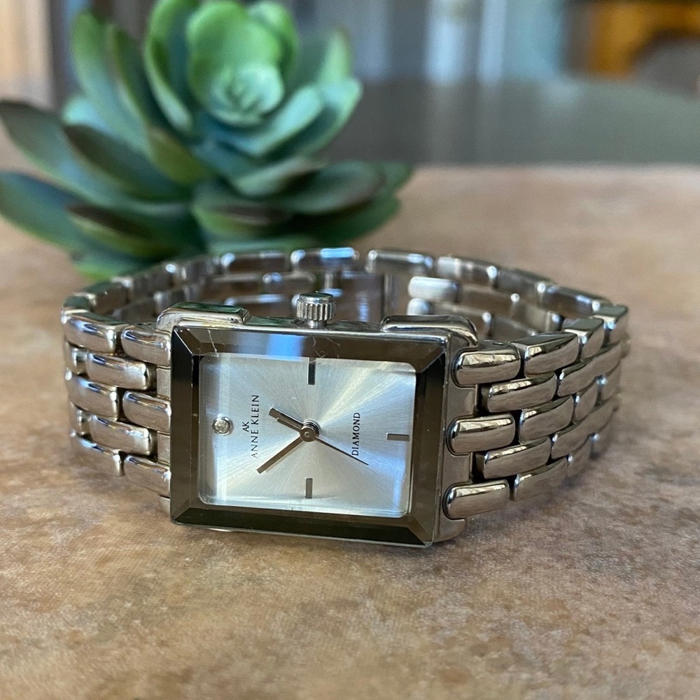 ❤️SOLD ❤️ Anne Klein Silver Women's Watch Rectangle Face